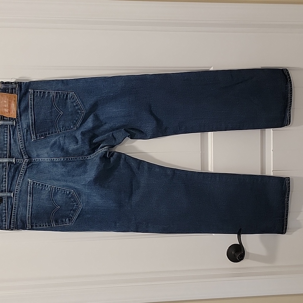 Levi's 505 Regular Fit Blue Straight-Leg Jeans  Size 40x30 - Picture 6 of 8